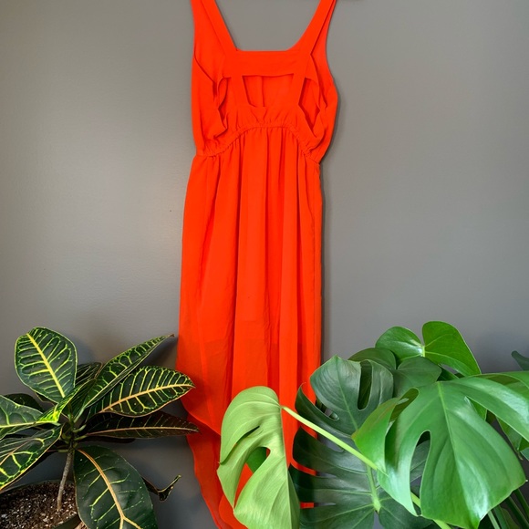 Magma Red High-Low Dress - Picture 2 of 2